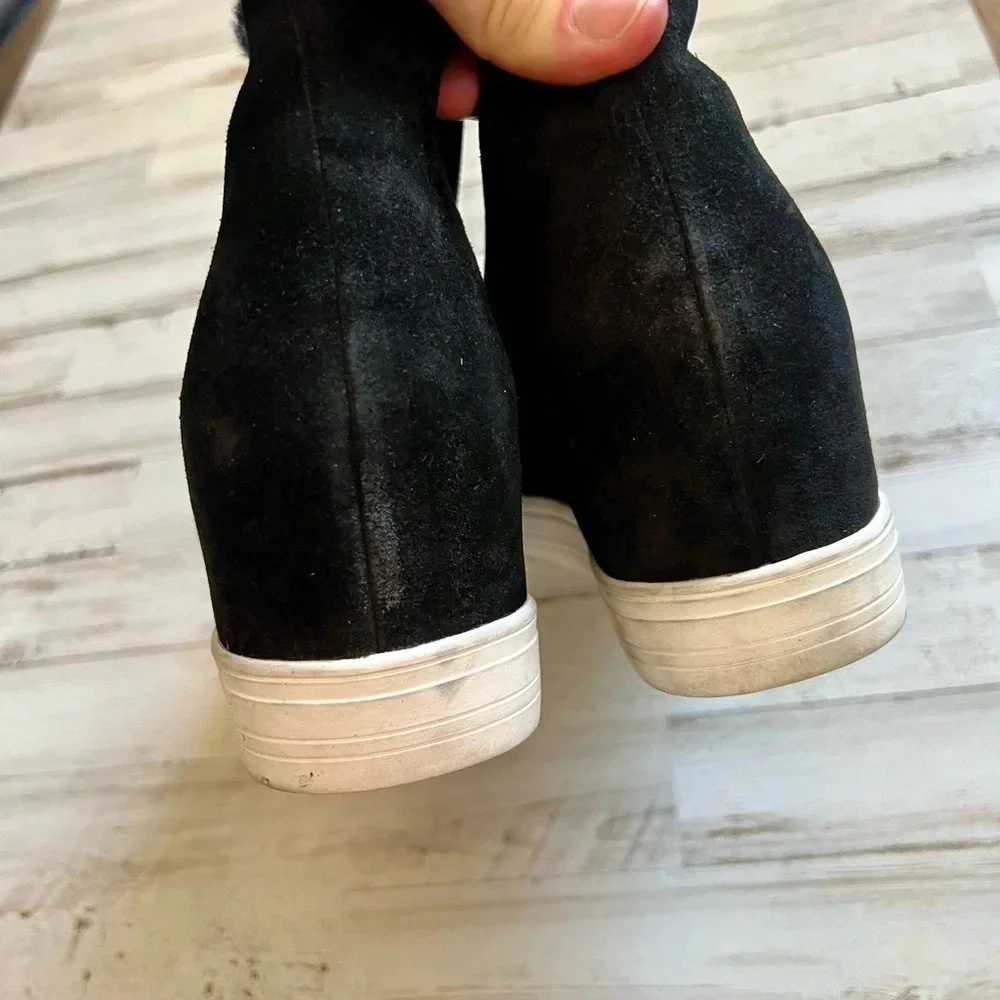CASLON Black Suede Averie Booties Water Resistant Leather Size 11